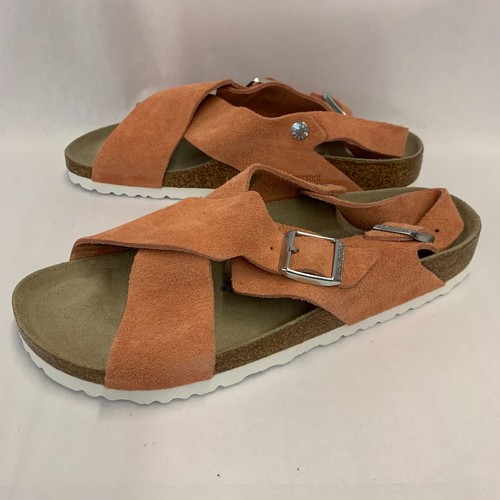 Birkenstock New w/ Box Tulum Coral Peach Suede Soft Footbed Narrow Select Size - Picture 3 of 5