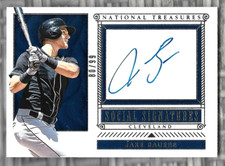 JAKE BAUERS 2019 PANINI NATIONAL TREASURES ON CARD AUTOGRAPH AUTO #'D /99 MLB!!!