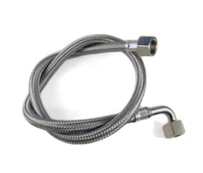 Stainless Steel Braided Flexible Hose 3/8" x 3/8" 90 Degree Fitting 2 meter