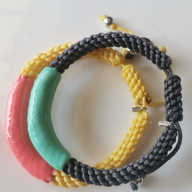 Pulsera envolvente tejida Fossil Boho elegante para mujer fiesta en el mar vacaciones joyería 2 colores Foto 4 de 4