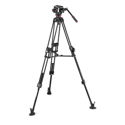 Manfrotto 504X Fluid Video Head with 645 Fast Twin Alu Tripod - Picture 7 of 11