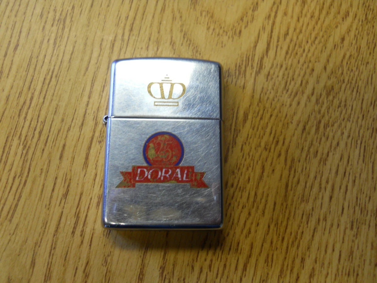 Used 1995 Zippo Doral Cigarette Lighter 25th Anniversary Needs