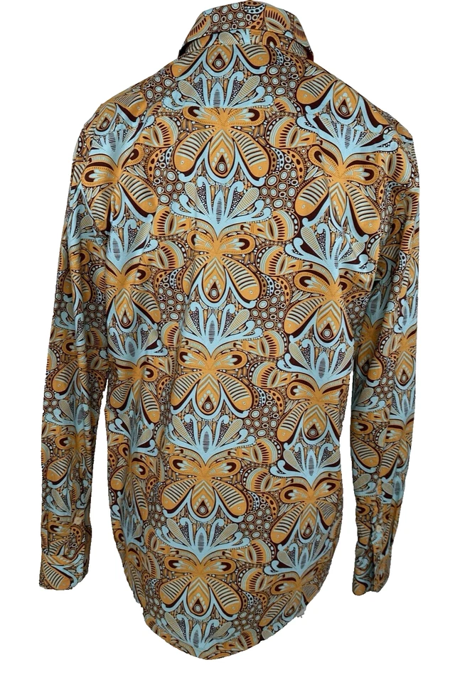 CUSTO BARCELONA - Abstracto Geométrico Floral Hombre Md. Camisa Foto 4 de 4