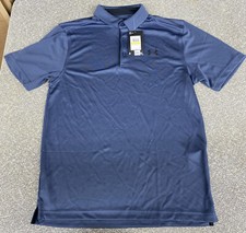 NWT Under Armour 1290140 Men's UA Tech Performance Loose-Fit Golf Polo Navy M