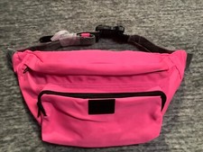 Victoria's Secret Pink Oversized 16" Fanny Pack Belt Bag Flawless Pink Black NIP
