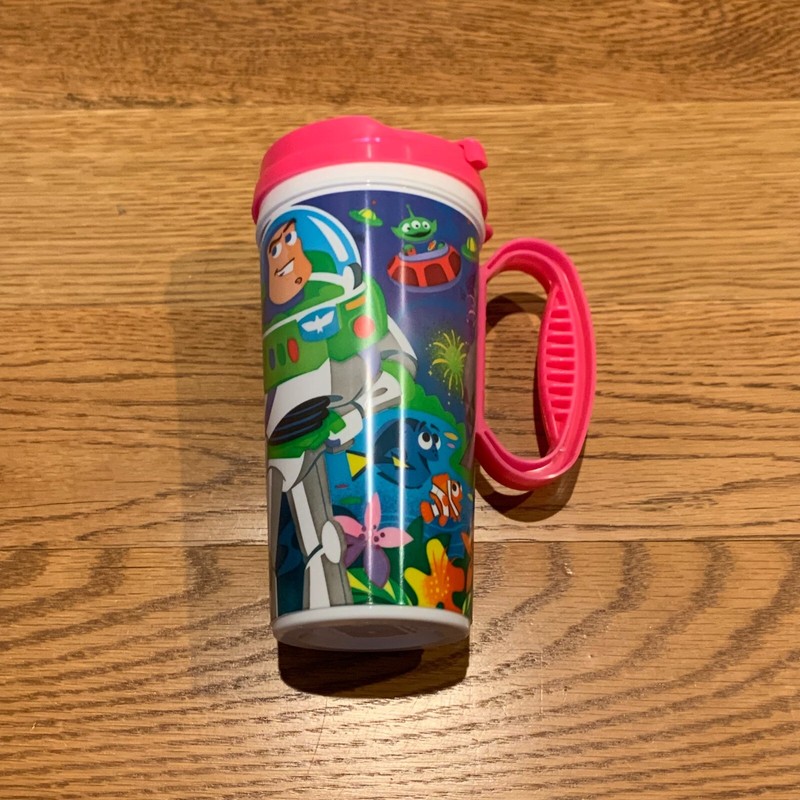 Walt Disney World Parks Pink Refillable Souvenir Travel Mug Cup 16oz 2019 PIxar