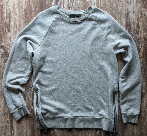 Zara Man Sweater L Gray Pullover Side 