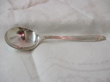 Vintage Eldan Nickel Silver plate round Bowl Cream Soup spoon 7" ELD15