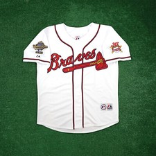Atlanta Braves Majestic 1995 World Series Men's Home White Jersey