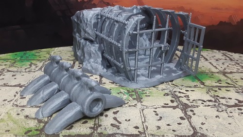 Rib Cage Prison Cell Removable Top 28mm Scale Dungeons & Dragons Miniature Model - Picture 2 of 7