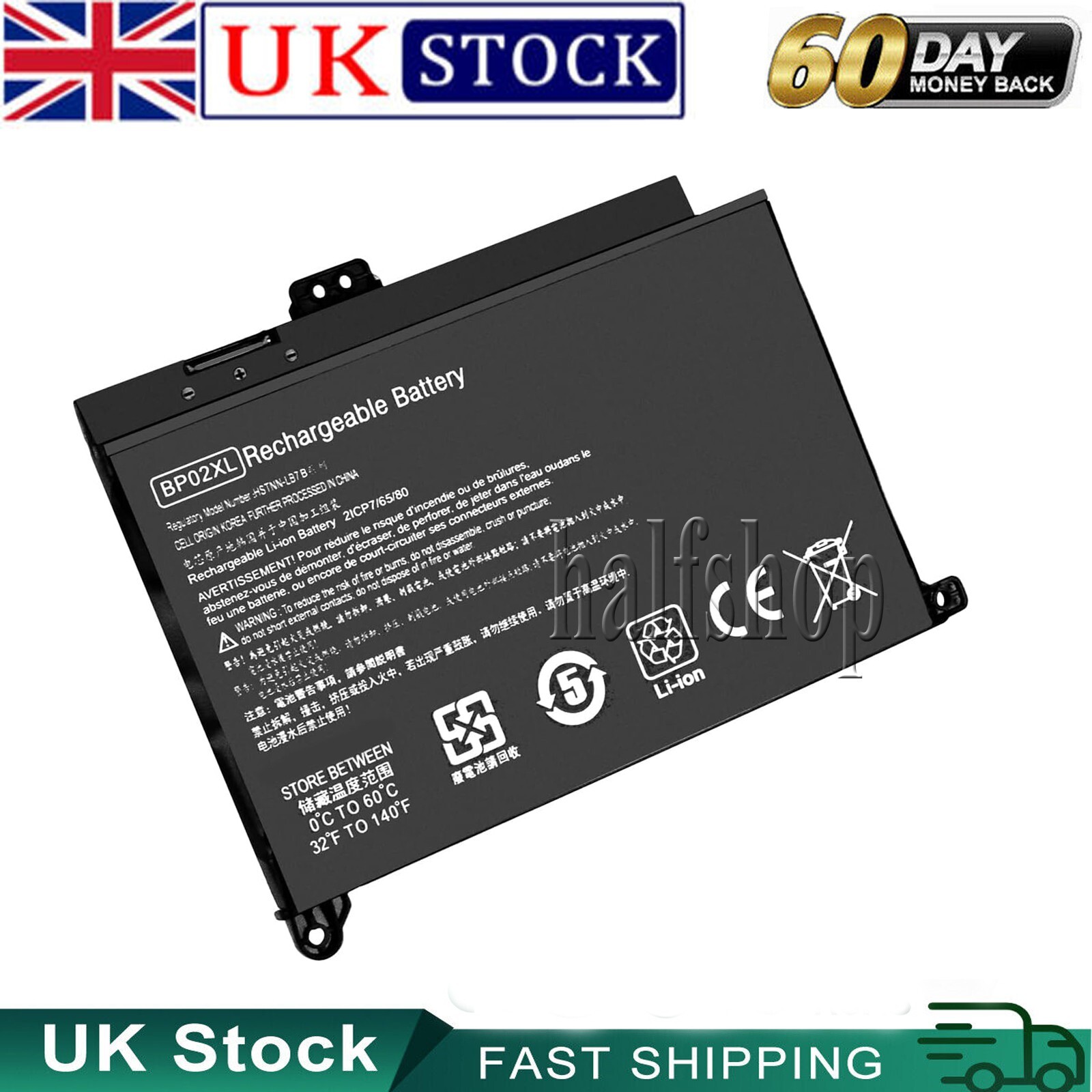 BP02XL BP02 Battery for HP Pavilion 15-AU 15-AW 849909-850 849569-541 849569-421