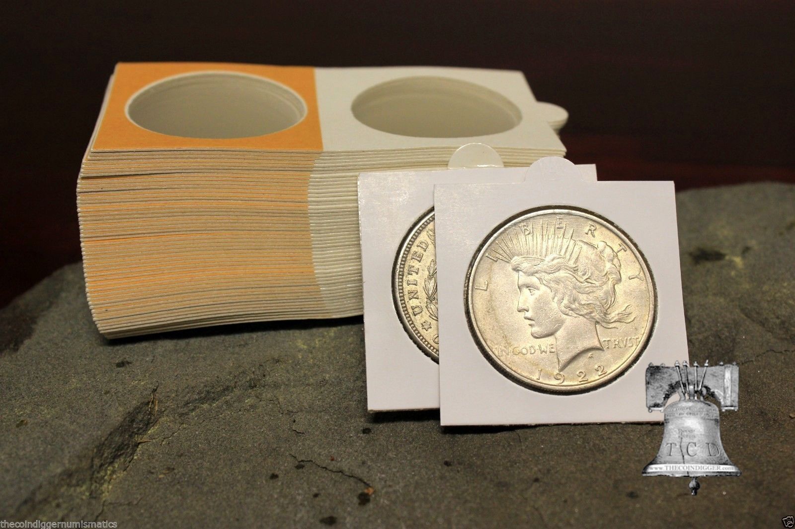 25 Silver Dollar 2x2 Self Adhesive Lighthouse Coin Holder Flip Storage Case