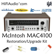McIntosh MAC-4100 restoration recap upgrade kit repair filter capacitor