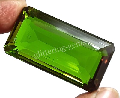 249 Ct Natural Color Changing Alexandrite Emerald Cut  Loose Gemstone 25A