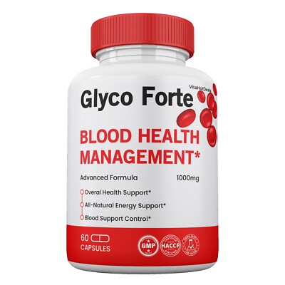 Glyco Forte Capsules Blood Support, GlycoForte Glyco Support Pills (1 Pack)