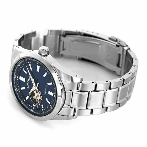Seiko SCVE051 Automatic Mechanical Skeleton Stainless Men Watch Japan Blue 42mm - Picture 20 of 23