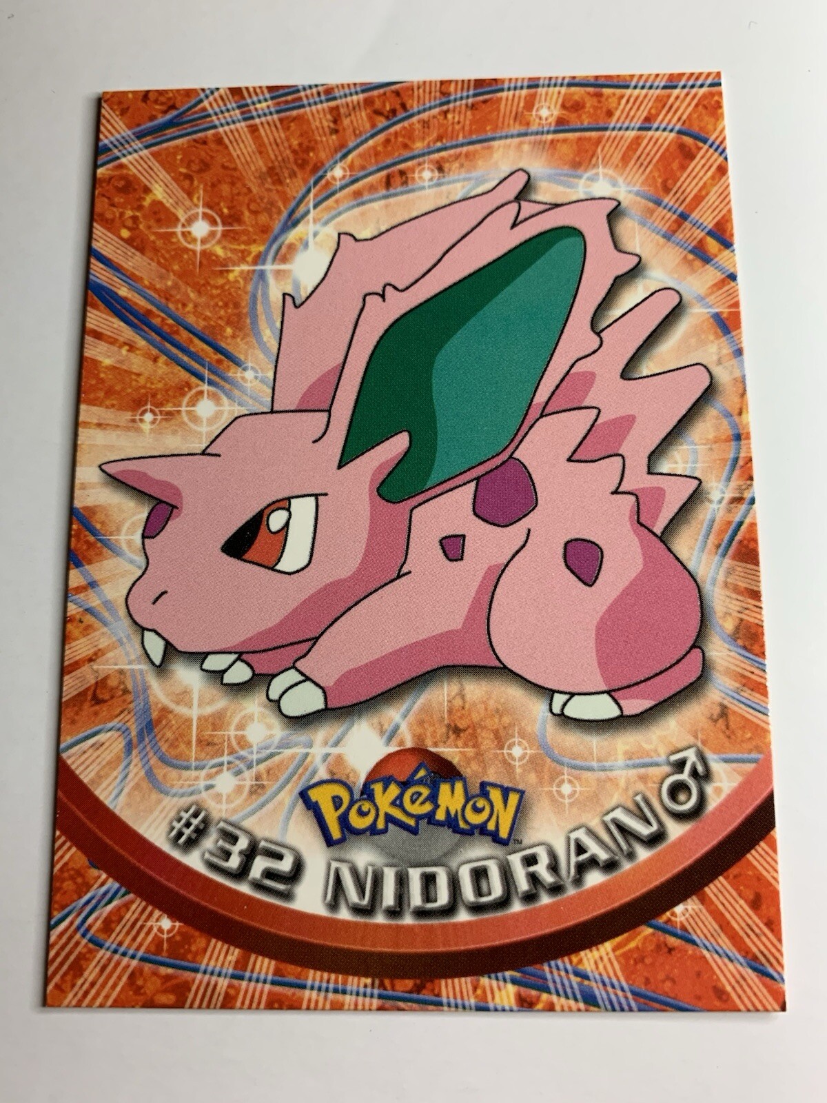 1999 Topps Pokemon TV Animation Green Logo #32 Nidoran FREE COMBINED SHIP