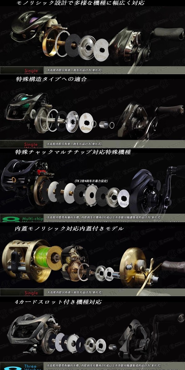 TK Titanium Drag Clicker Alarm Kit for DAIWA -22 TATULA TW100/150