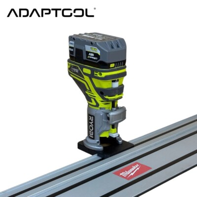 Ryobi R18TR-0 ONE+ Trimmfräse Führungsschiene Adapter für Original Milwaukee Schiene