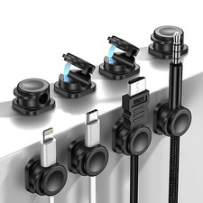 8 Pack MagLeap Magnetic Cable Management Clips, Cord Organizer with Strong Ad...