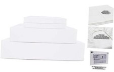 100% Cotton Percale Sheets Size, Deep Pocket, 3 Piece - 1 Flat, 1 Twin White