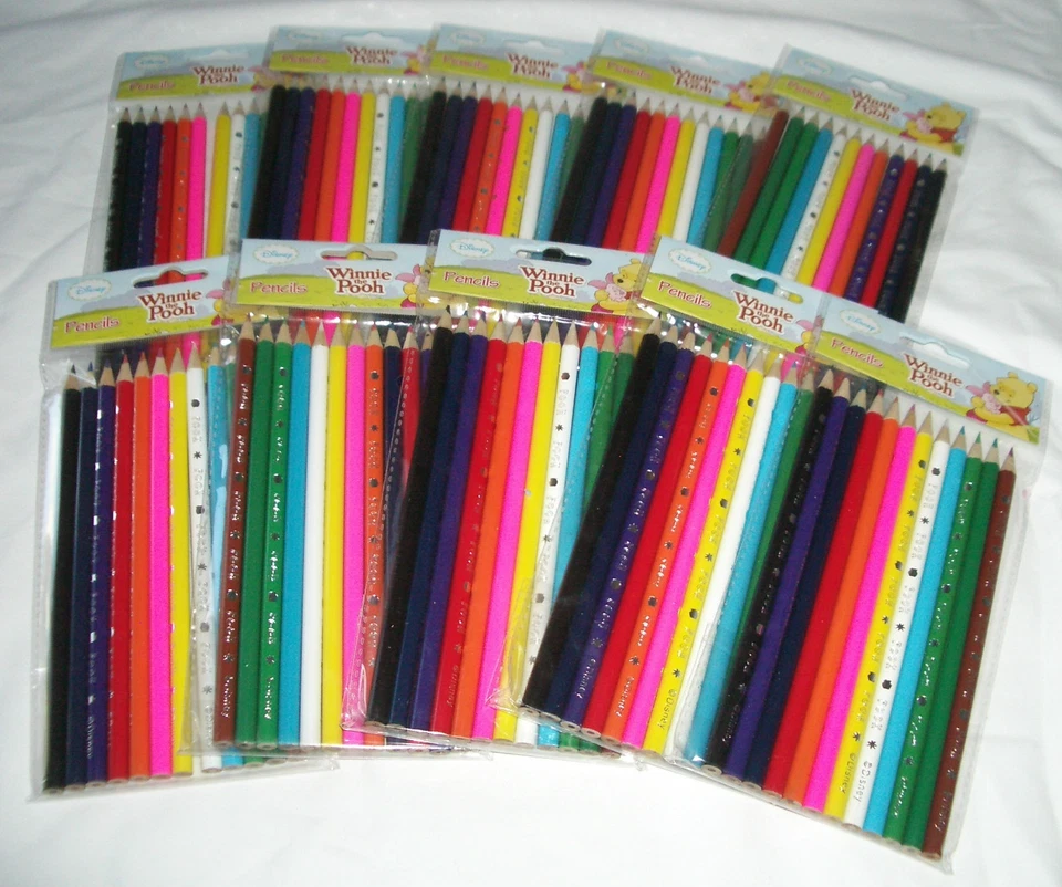 120 pc Winnie the Pooh Wooden Coloring Pencil Disney Licensed School Supply Gift - Image 3 of 4