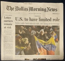 The Dallas Morning News Newspaper Brand New Monday, January 05, 2026 Venezuela 