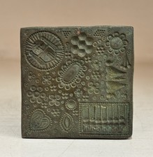 Vintage Beautiful Brass Bronze Jewelry Making tool Mould Stamp Dye Collectible۔
