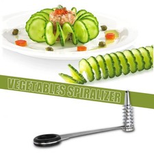Stainless Steel Spiral Slicer Vegetable Curler Manual Potato Carrot Garnish Tool