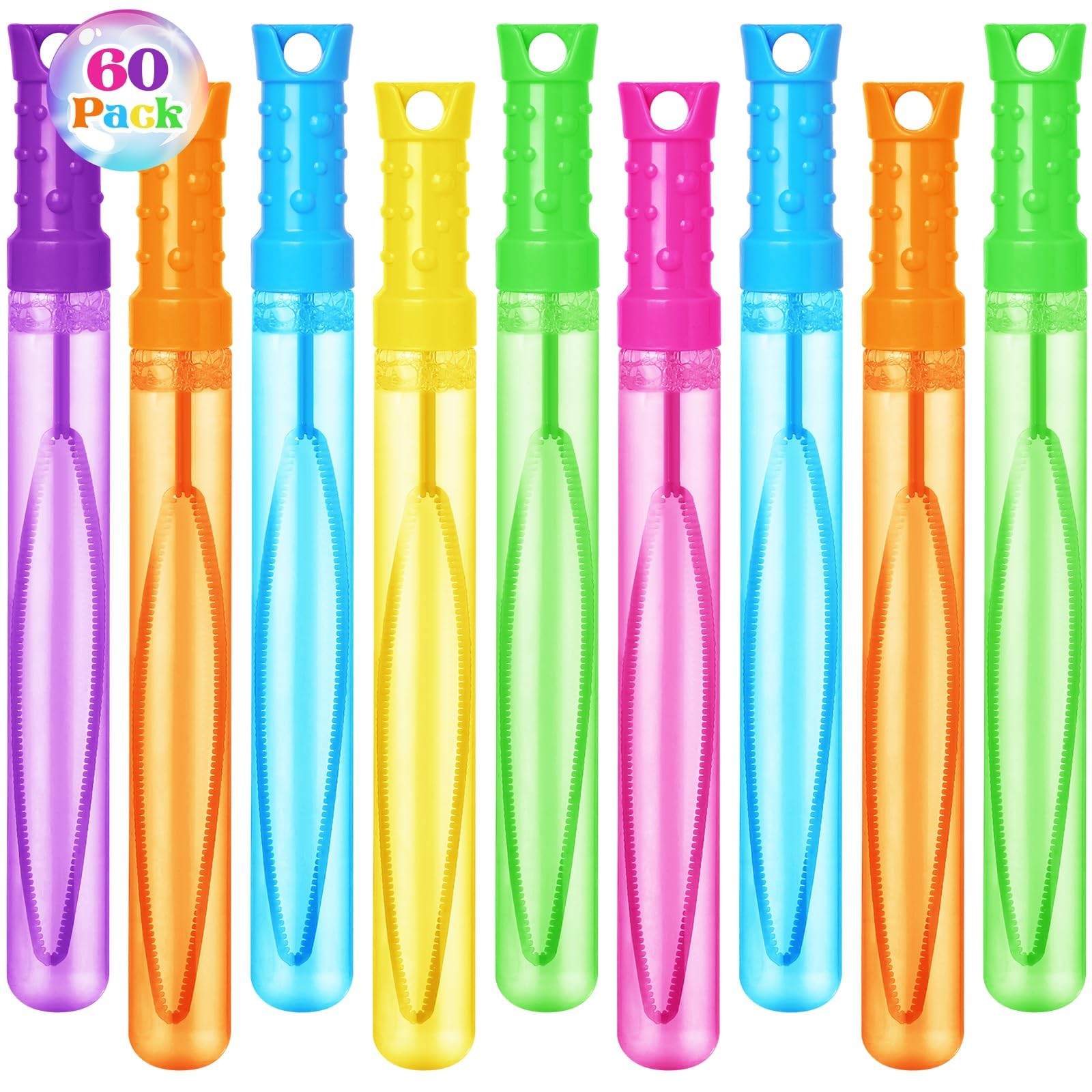 Bubble Wand, 60 Pcs Bubble Wands Bulk, Summer Toys Outdoor Activity Supply,Bu...