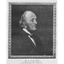 WILLIAM EDWARD HARTPOLE LECKY Candidate for Dublin University Antique Print 1895