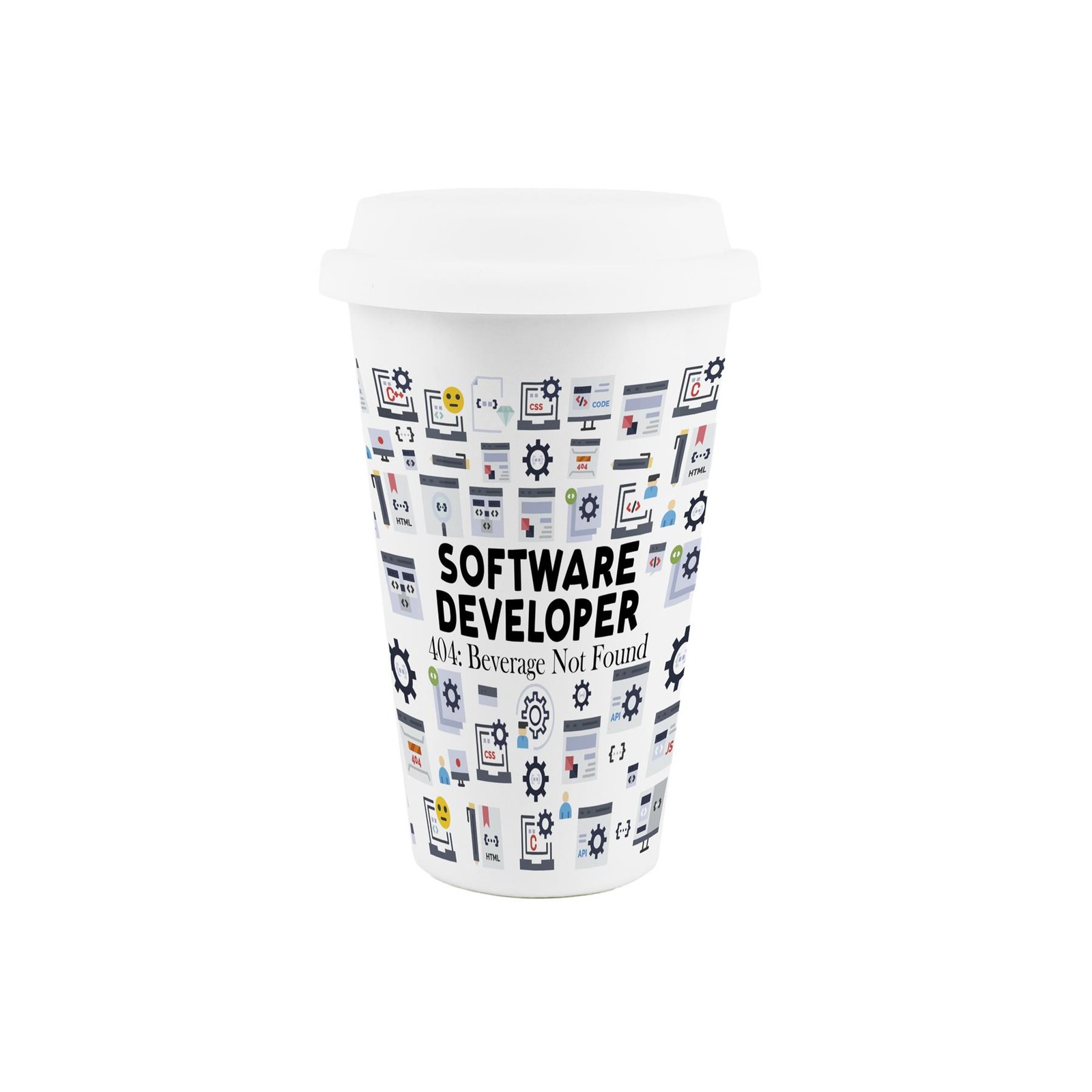 Software Developer Travel Mug - Ceramic Novelty Reusable Mug Gift
