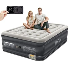 OhGeni Air Mattress Full with Built-in Pump,18'' Comfortable Blow Up Colchone...