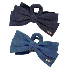 Elegant Hair Bows Clip Soft Jeans Fabric Hairpin Fashion Barrettes Hair Ornament