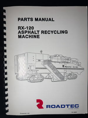 #ad #ad ROADTEC RX 120 ASPHALT RECYCLING MACHINE PARTS MANUAL $200.00