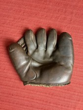 Vintage Genuine Cowhide Leather Baseball Glove MIT Marked G205 Adult RH Throw