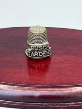 Busch Gardens Metal Thimble Silver Tone Souvenir Unmarked 1.25in Vintage