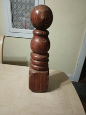 Newell Wooden Post Column Vintage DIY Repurpose Project Geometric Wood 