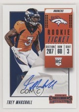 2018 Contenders Ticket/Rookie Ticket Variation Trey Marshall #333 Rookie Auto RC