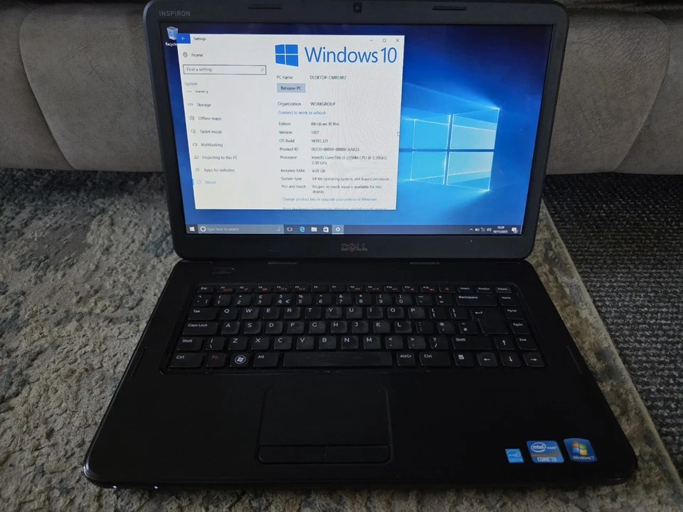 Dell Inspiron N5050 - Intel i3-2350M 2.3Ghz 4GB RAM 465GB Windows 10 Pro - Image 2 of 4