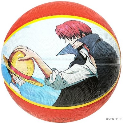 野*僧様 ARS 10 バスケットボール　ルフィ Basketball Luff Spalding One Piece Rubber Basketball Luffy & Shanks Size 7 Red