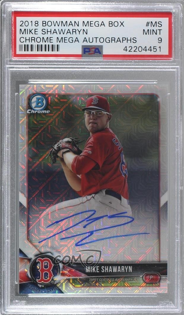 2018 Bowman BOWMAN MEGA BOX CHROME MEGA AUTOGRAPHS Refractor #MS Mike Shawaryn front