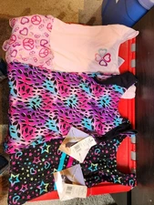 MORET Girls Size 6/7 LEOTARDS - Short Sleeve and Long Sleeve