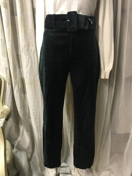Women & Other Stories Trousers Green Velour 36 / S