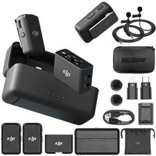 DJI Mic Wireless Microphone System and Audio Recorder with Accessory Bundle