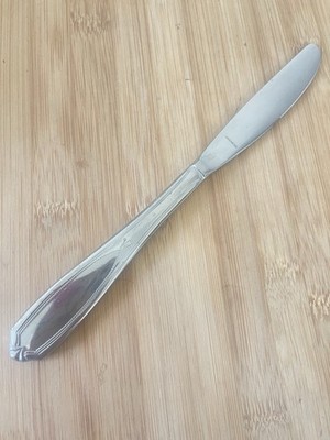Farberware Glossy Stainless CASSELBURY Plume Tip Beaded DINNER KNIFE 9''