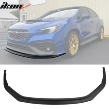 For 22-25 Subaru WRX IKON Style Front Bumper Lip Chin Spoiler PP Matte Black 3PC