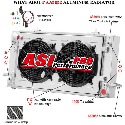 3 Row Radiator&Shroud Fan fit 1987-98 Land Rover Discovery /Range Rover 3.9 4.0L