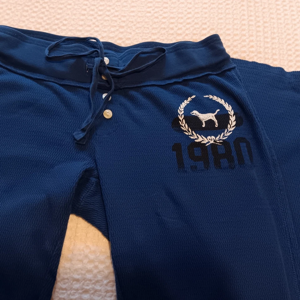 2008 Victoria's Secret PINK Vintage Y2K Flare Leggings Waffle Knit Sz M - Image 2 of 4