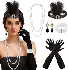 5 Pcs 1920S Flapper Accessories for Women, Flapper Headpiece Great Gatsby Access